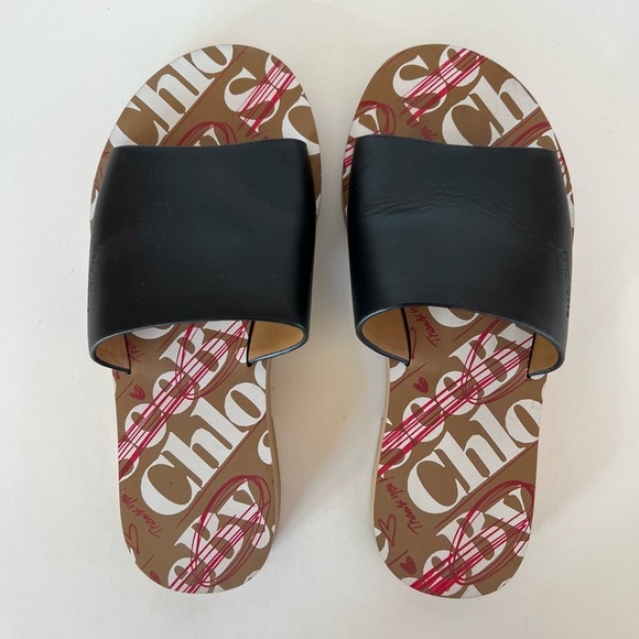 See By Chloe Shoes - See by Chloé Essie Black Leather Mule Sandals with Tan Soles, size 37